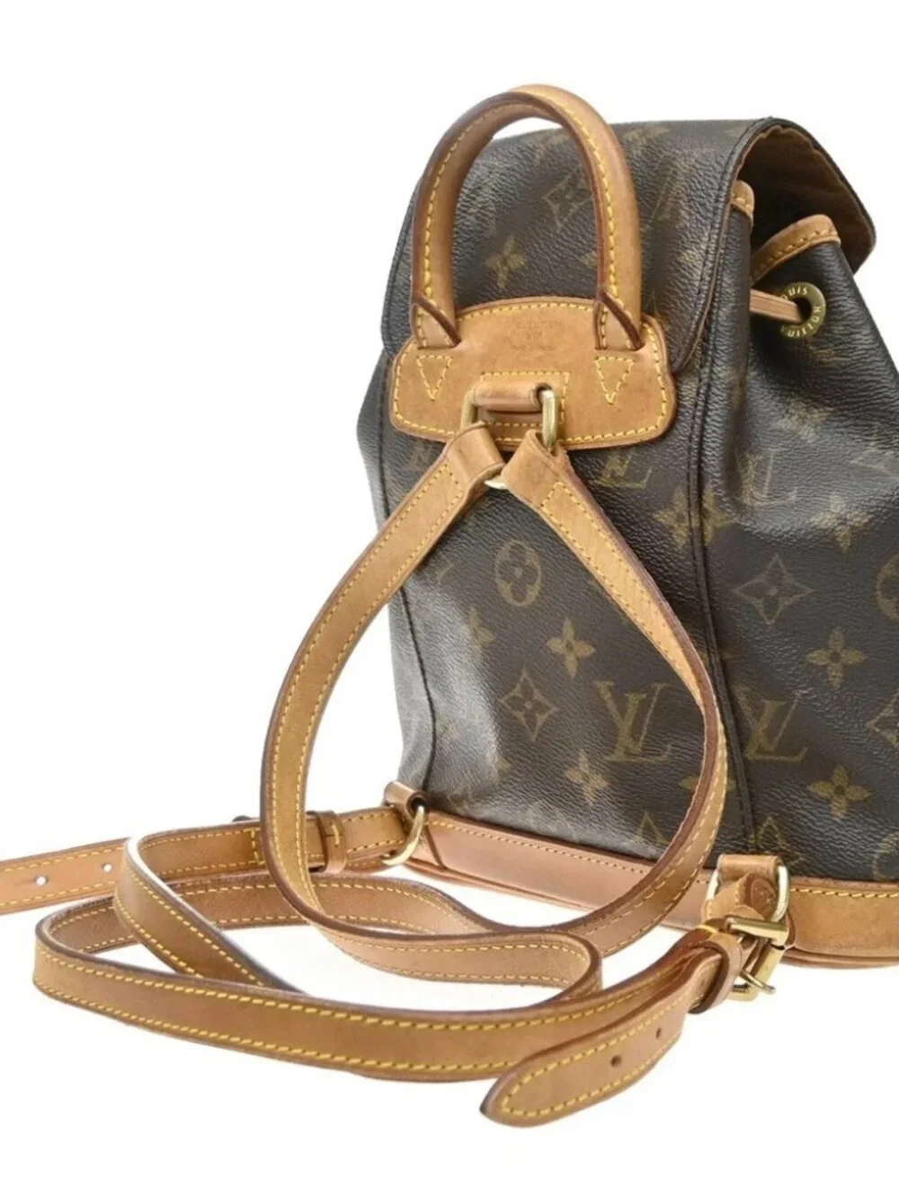 LOUIS VUITTON Mini Montsouris Backpack Bag Monogram Leather Brown France